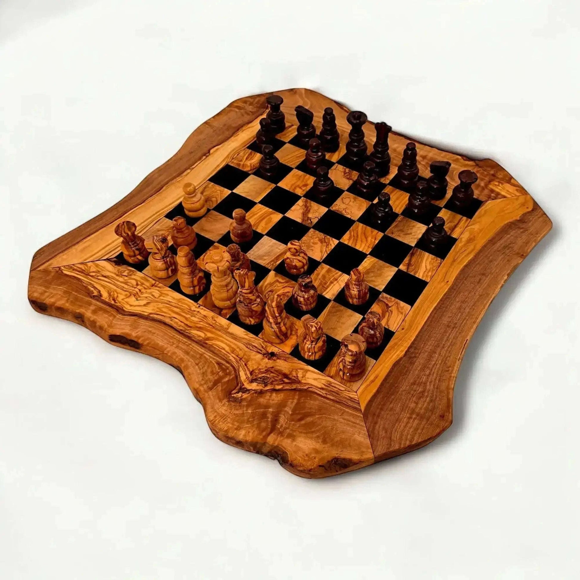 Olive Wood Chess Board (board only)