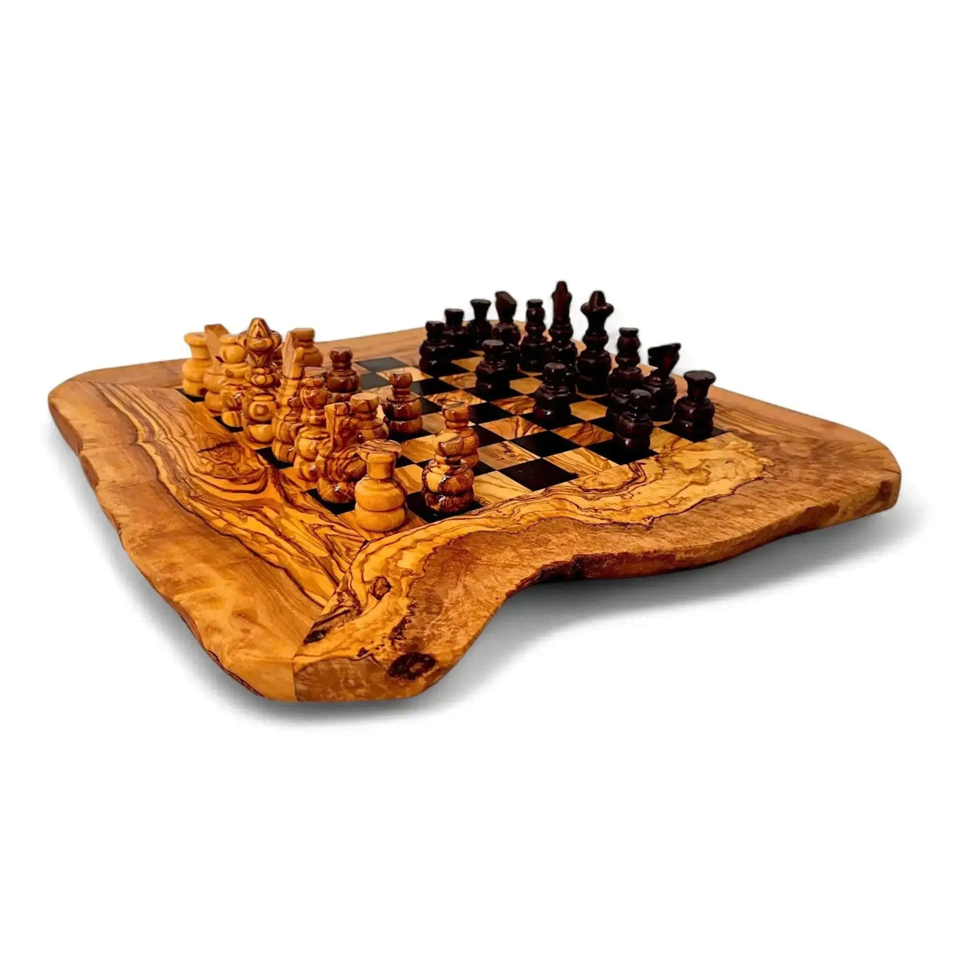 Olive Wood Chess Board (board only)