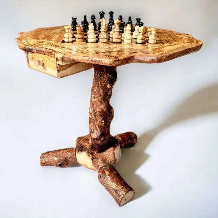 Olive Wood Chess Board Set Wood