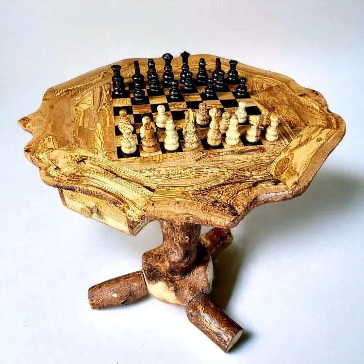 Olive Wood Chess Board Set Wood