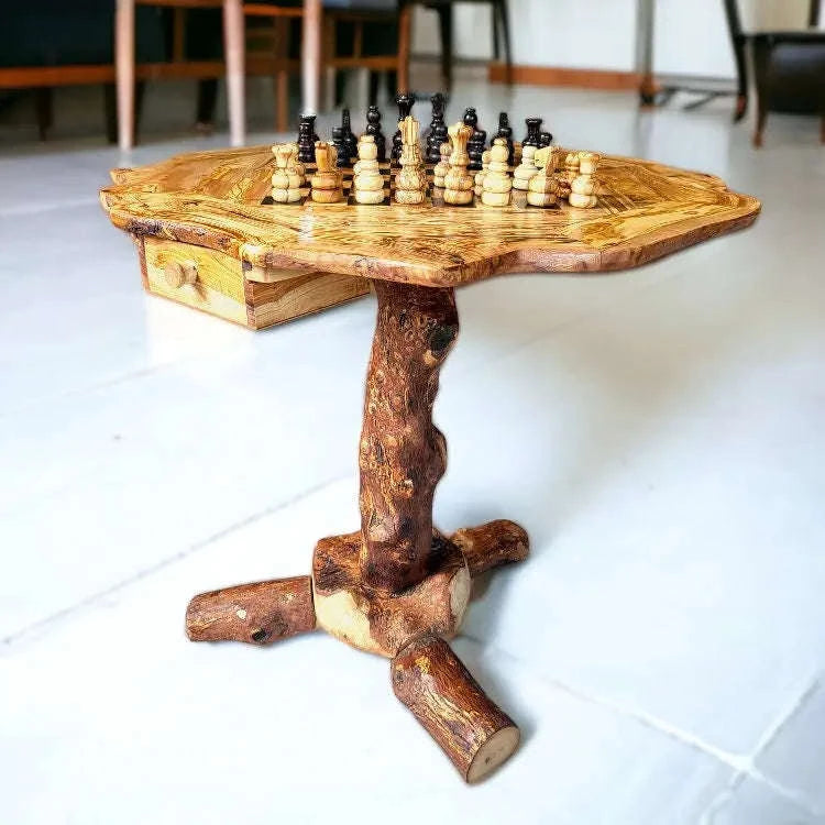 Olive Wood Chess Board Set Wood
