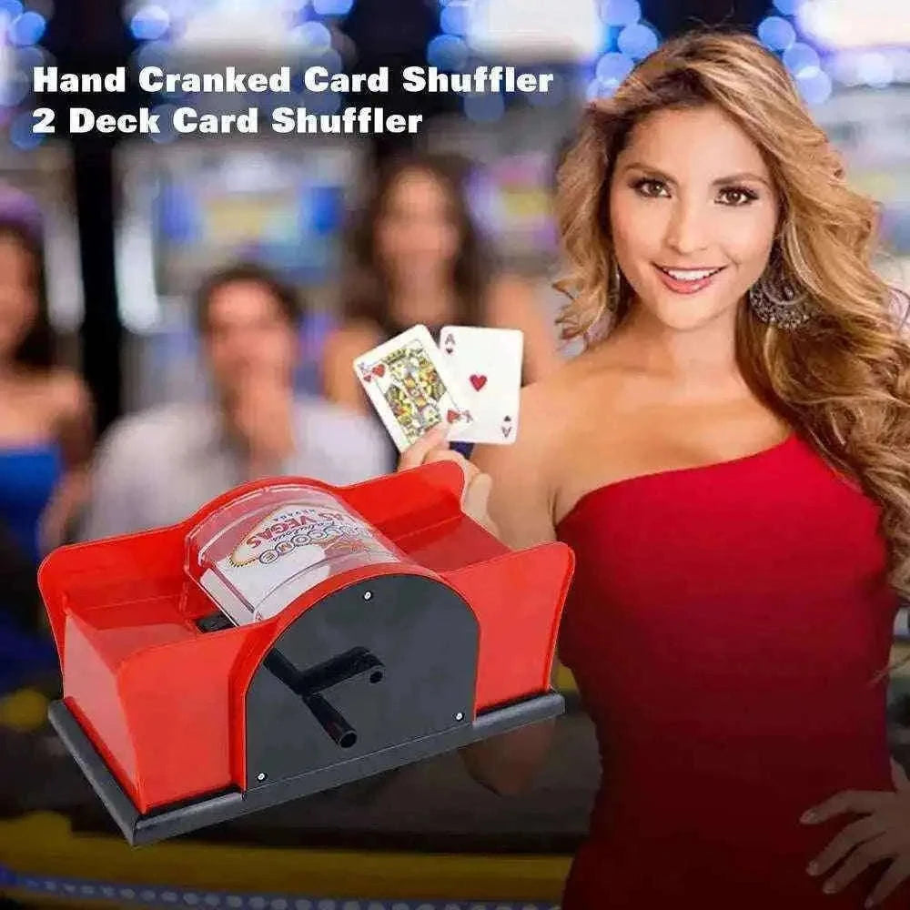 Poker Card Hand Cranked Shuffler for Easy Card Shuffling Home & Garden