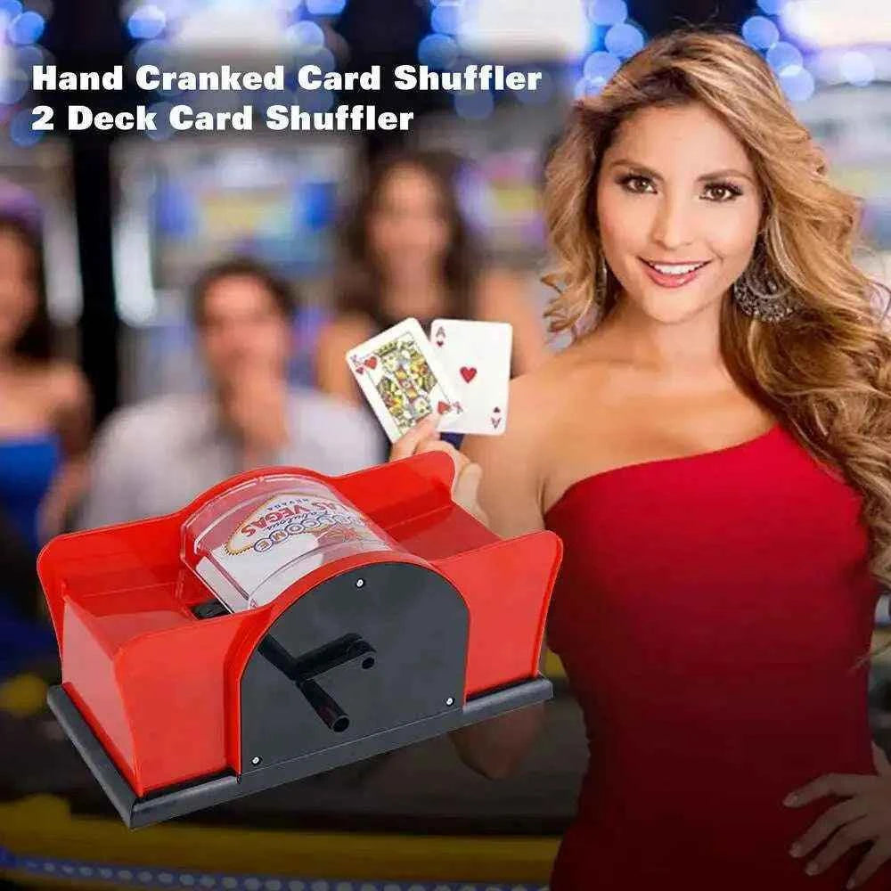 Poker Card Hand Cranked Shuffler for Easy Card Shuffling Home & Garden