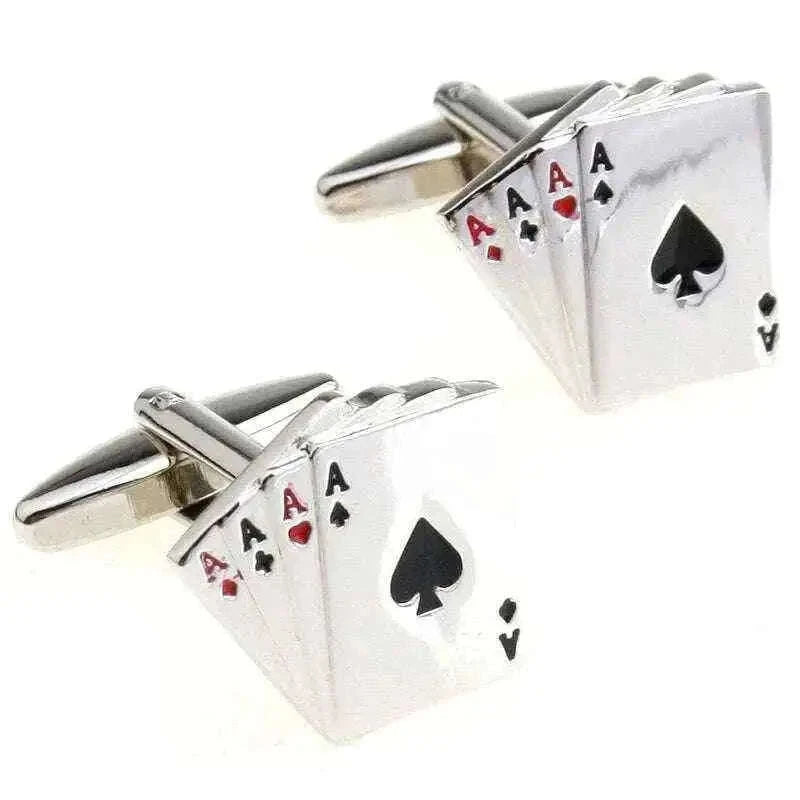 Poker Cufflinks for Stylish Gamblers and Enthusiasts Cufflinks