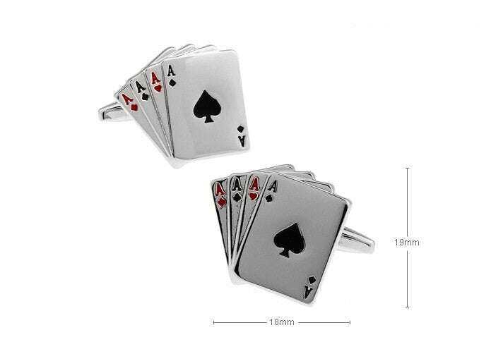 Poker Cufflinks for Stylish Gamblers and Enthusiasts Cufflinks