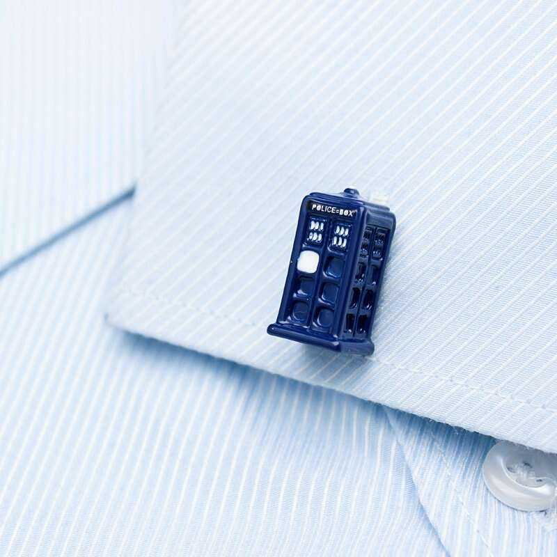 Police Box Cufflinks for Stylish Time Travel Enthusiasts Cufflinks