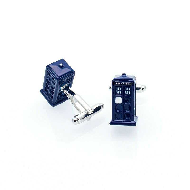 Police Box Cufflinks for Stylish Time Travel Enthusiasts Cufflinks