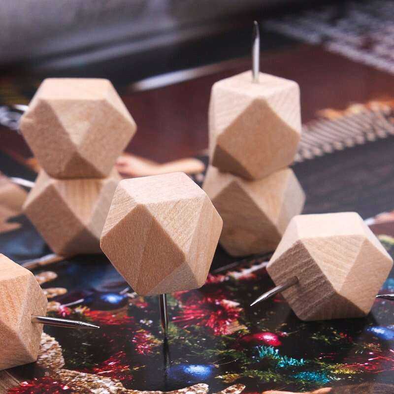 Polygon Dice Push Pins for Unique Organisation Home Decor