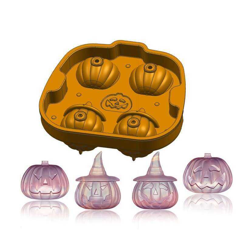 Pumpkin Lantern Ice Tray for Festive Halloween Treats Home Decor