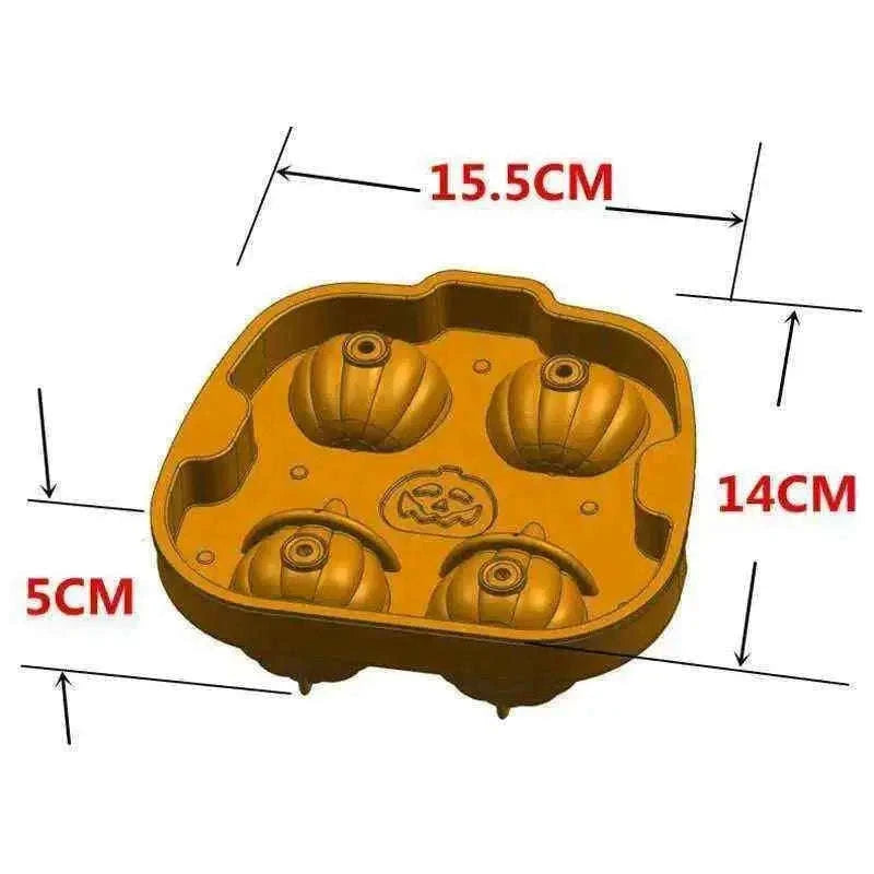 Pumpkin Lantern Ice Tray for Festive Halloween Treats Home Decor
