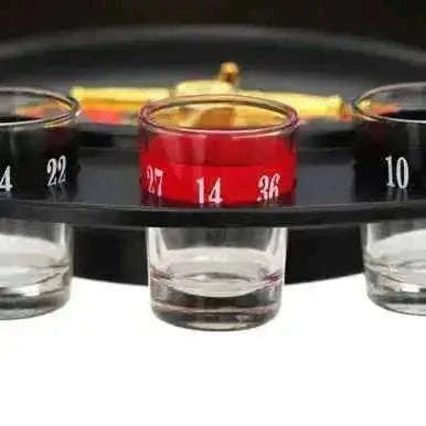 Roulette Shot Glasses Wheel - 16 Shot Glasses Drinking Game glasses