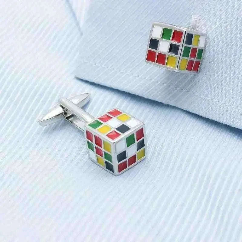 Rubik's Cube Cufflinks for Stylish and Unique Accessories Cufflinks