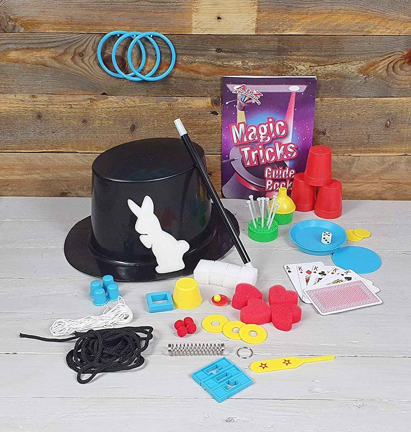 Magic Tricks Set for Kids Magic Wand Magician's Hat & Rabbit Trick Magic Set
