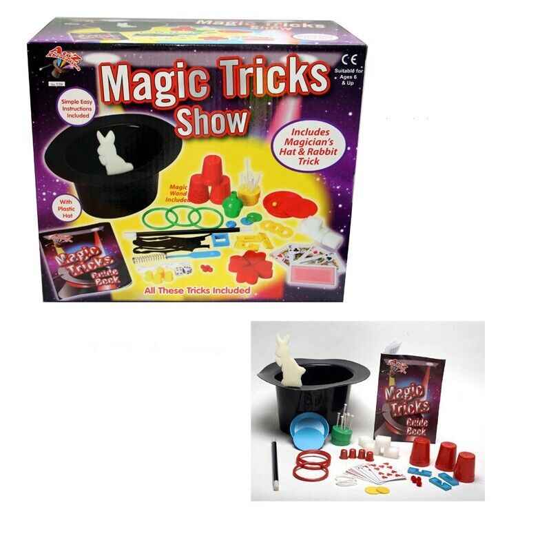 Magic Tricks Set for Kids Magic Wand Magician's Hat & Rabbit Trick Magic Set