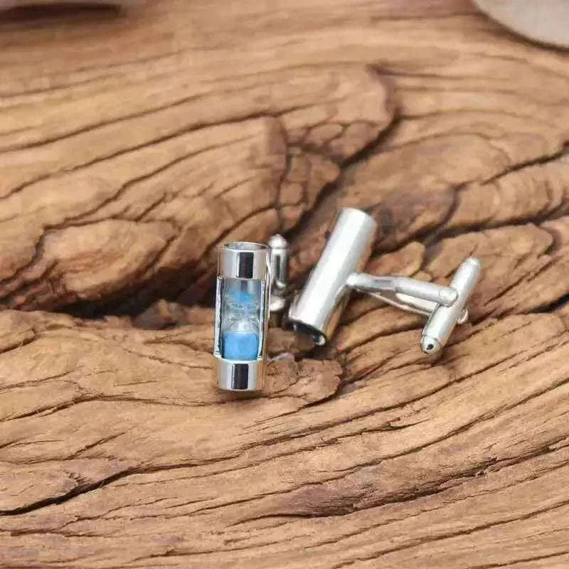 Sandy Clock Cufflinks - Elegant Timepiece Accessories Cufflinks