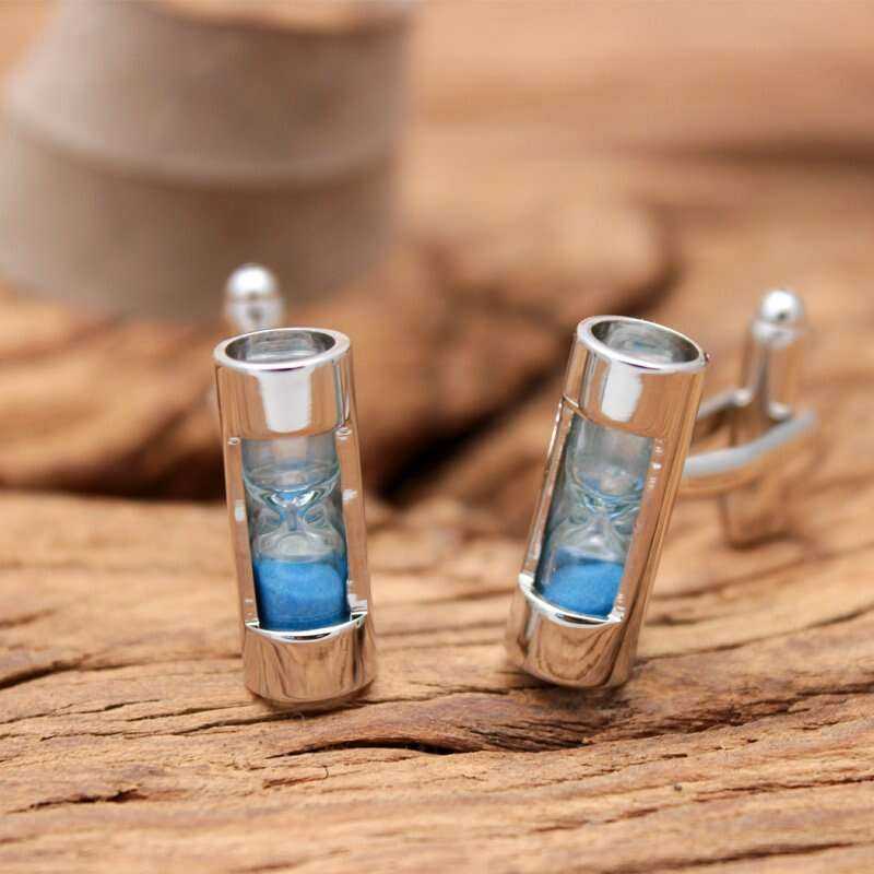 Sandy Clock Cufflinks - Elegant Timepiece Accessories Cufflinks
