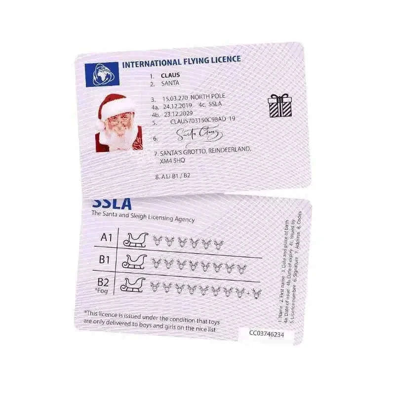 Santa's Driving Licence - A Magical Christmas Accessory Christmas
