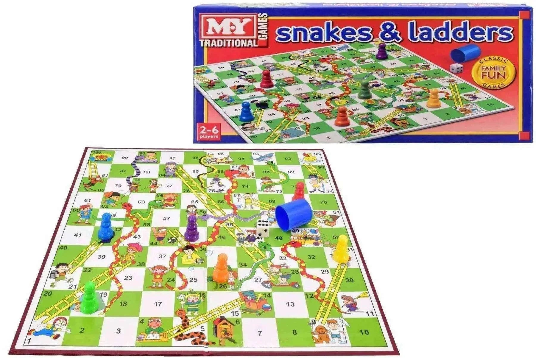 Snakes and Ladders Board Game - Classic Family Game for Endless Fun Toys & Games > Games > Board Games