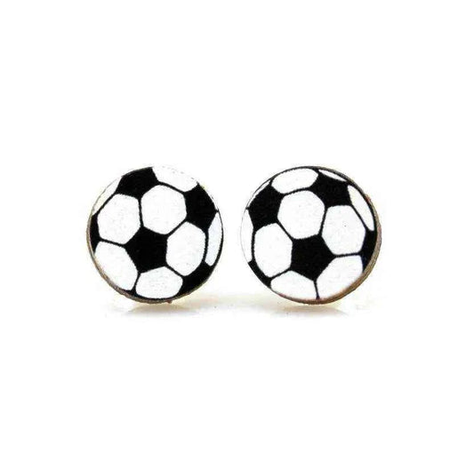 Soccer Ball Earrings - Stylish Stud Design Earrings