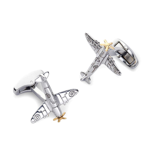 Spitfire Cufflinks With Rotating Propeller Cufflinks