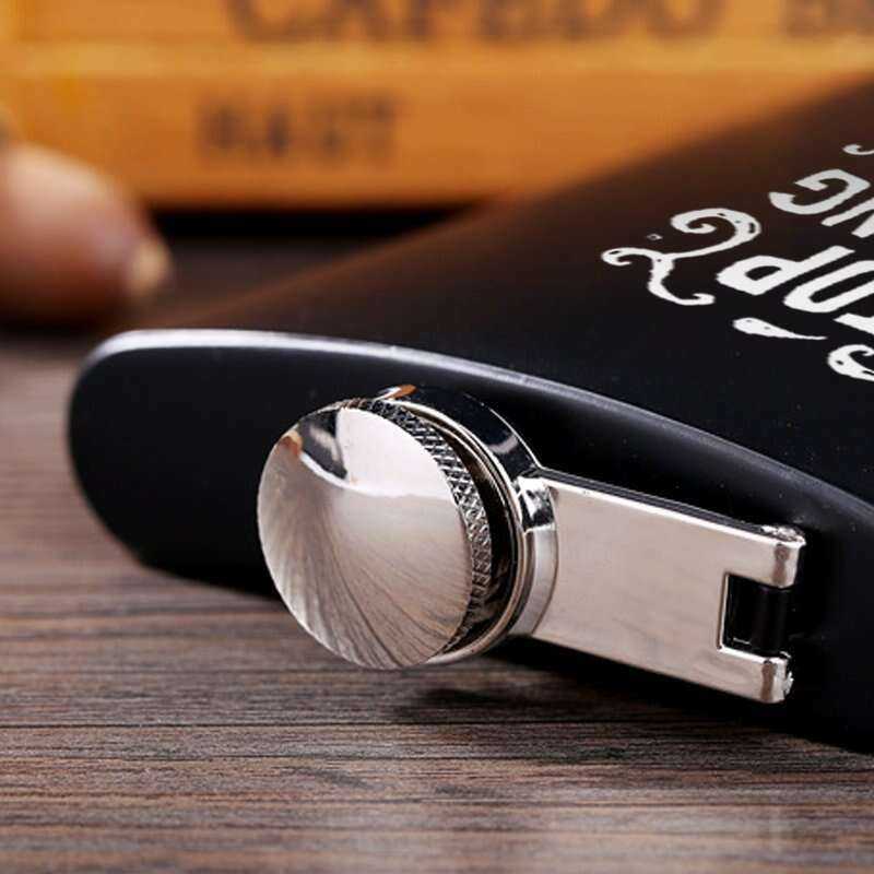 Stop Thinking Start Drinking Flask - Perfect for Every Adventure Drinkware
