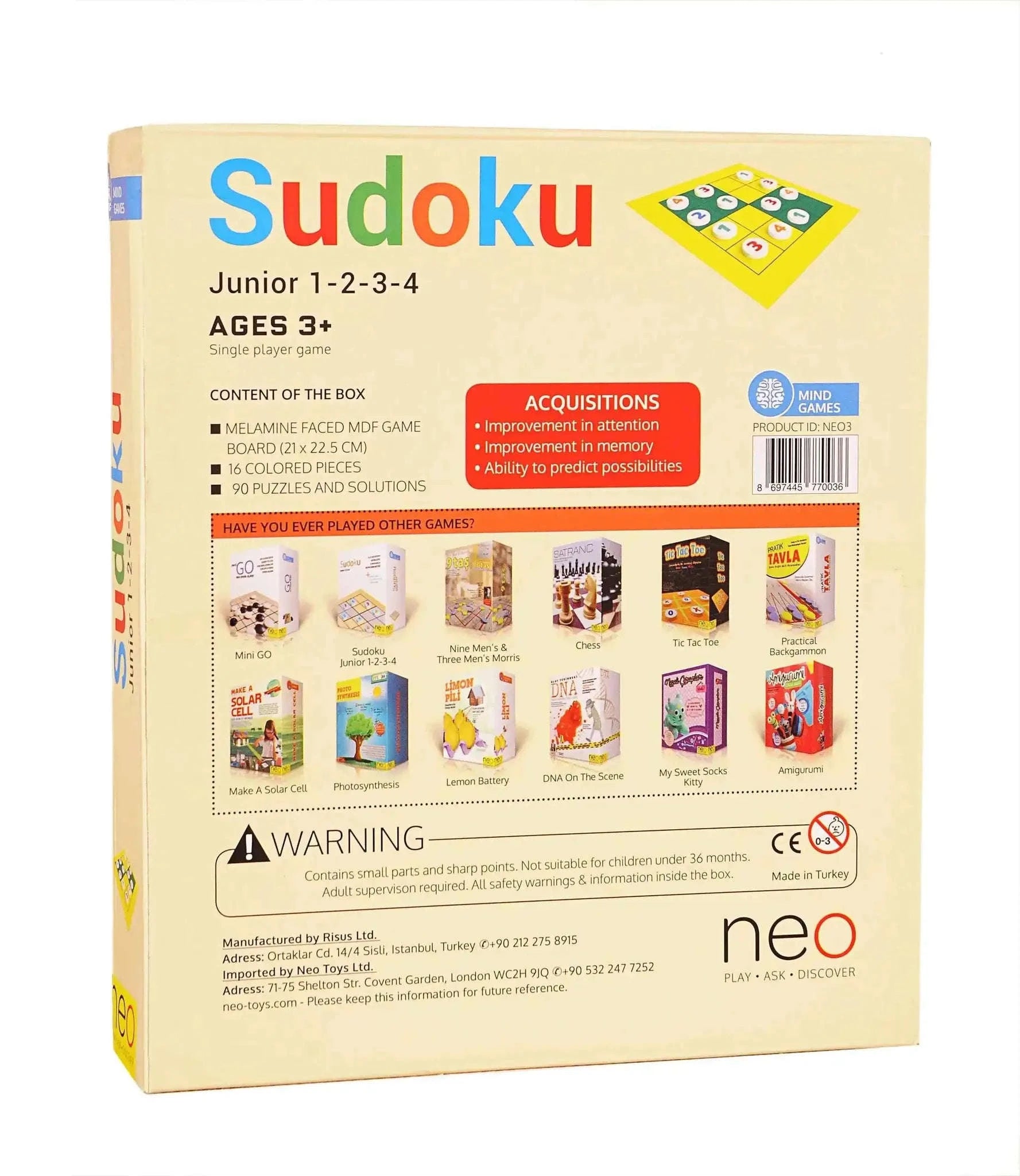 Sudoku Junior 1-2-3-4 Toys