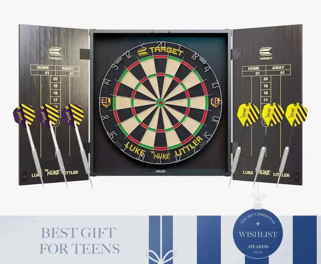 Target Luke "The Nuke" Littler Cabinet and Board Set Dartboard