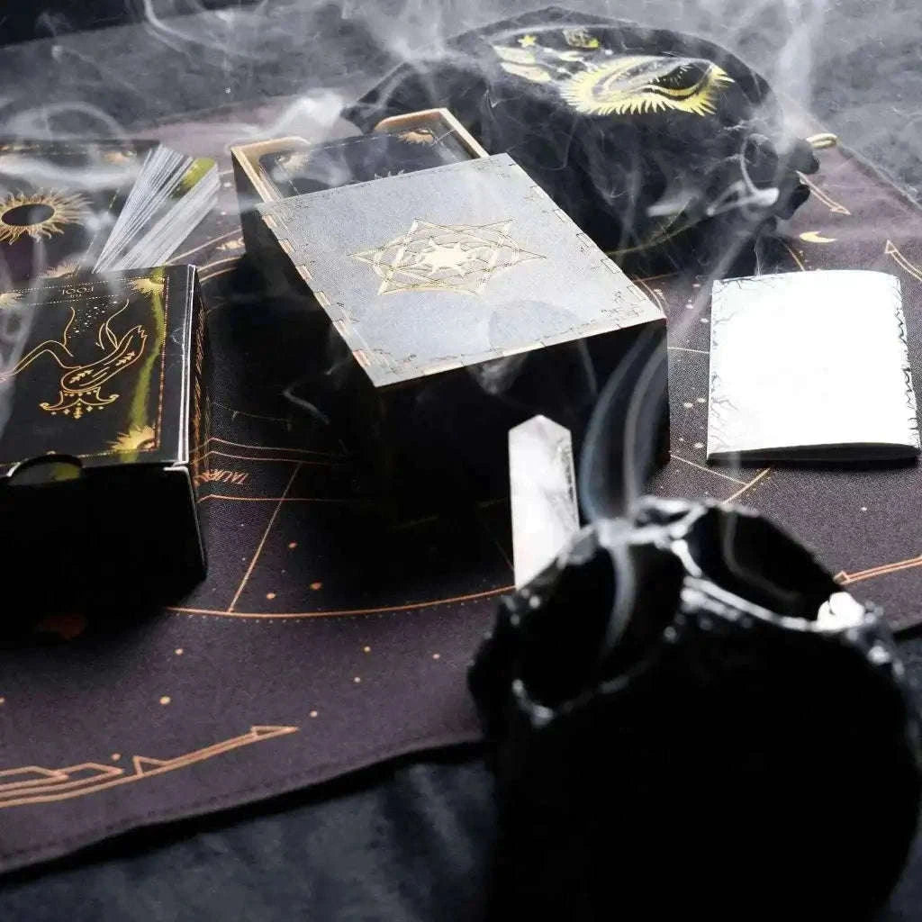 Tarot Wooden Card Box for Tarot Decks and Accessories Religious
