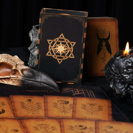 Tarot Wooden Card Box for Tarot Decks and Accessories Religious