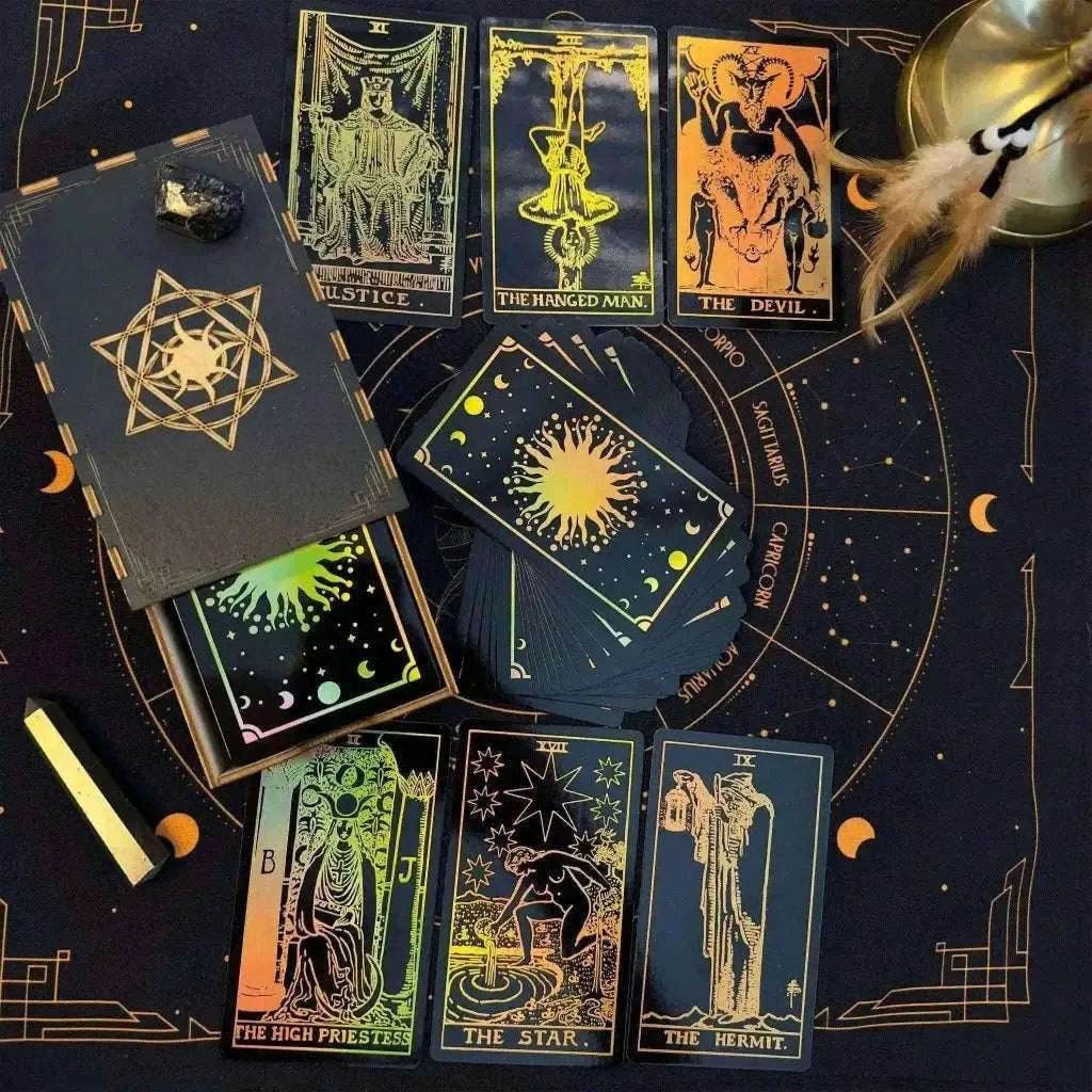 The Smith-Waite Tarot Cards - Gold Rainbow Foil Adults