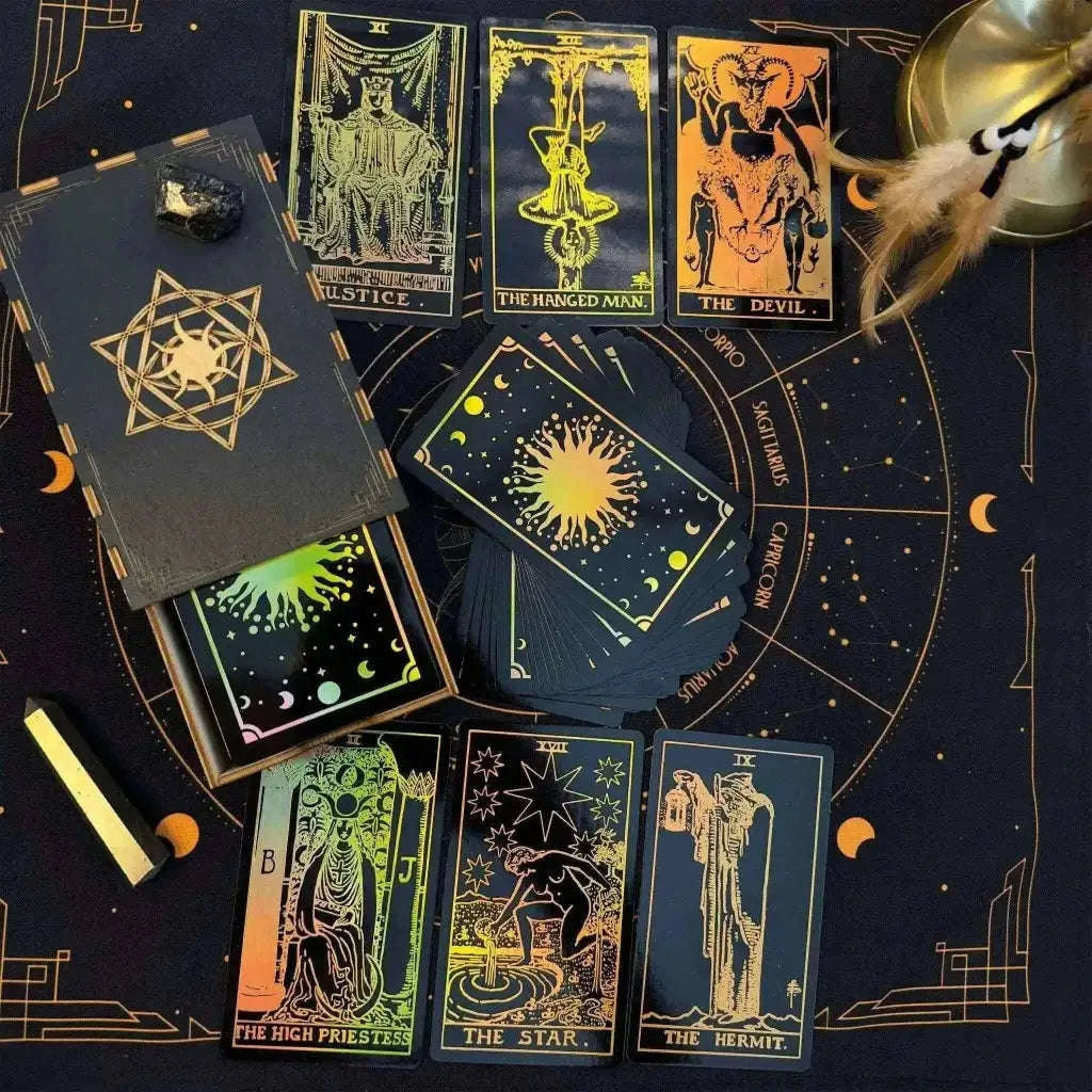 The Smith-Waite Tarot Cards - Gold Rainbow Foil Adults