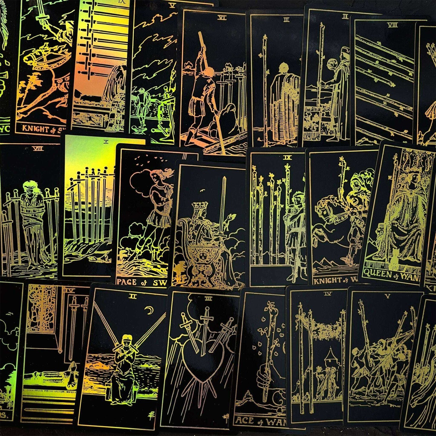 The Smith-Waite Tarot Cards - Gold Rainbow Foil Adults