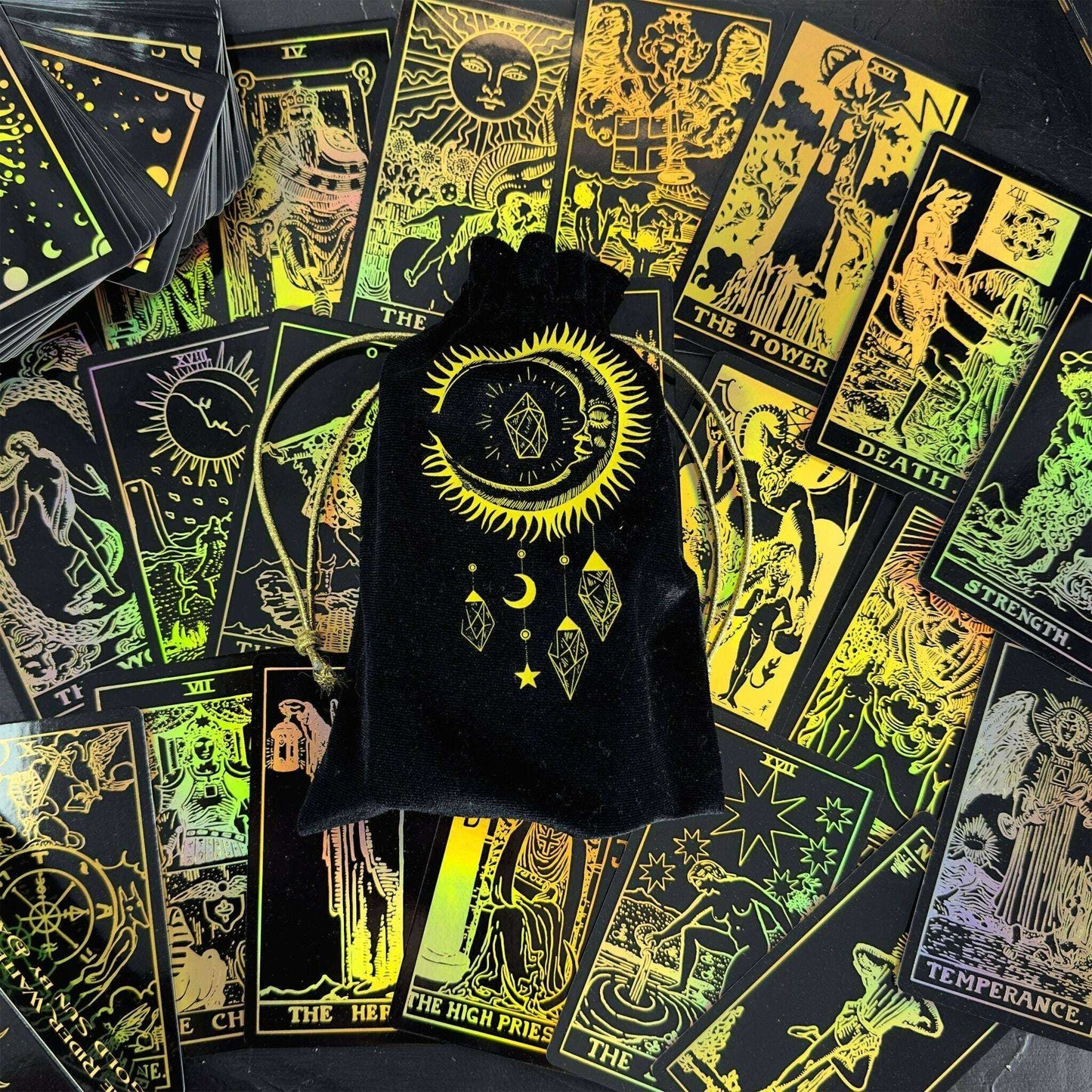 The Smith-Waite Tarot Cards - Gold Rainbow Foil Adults