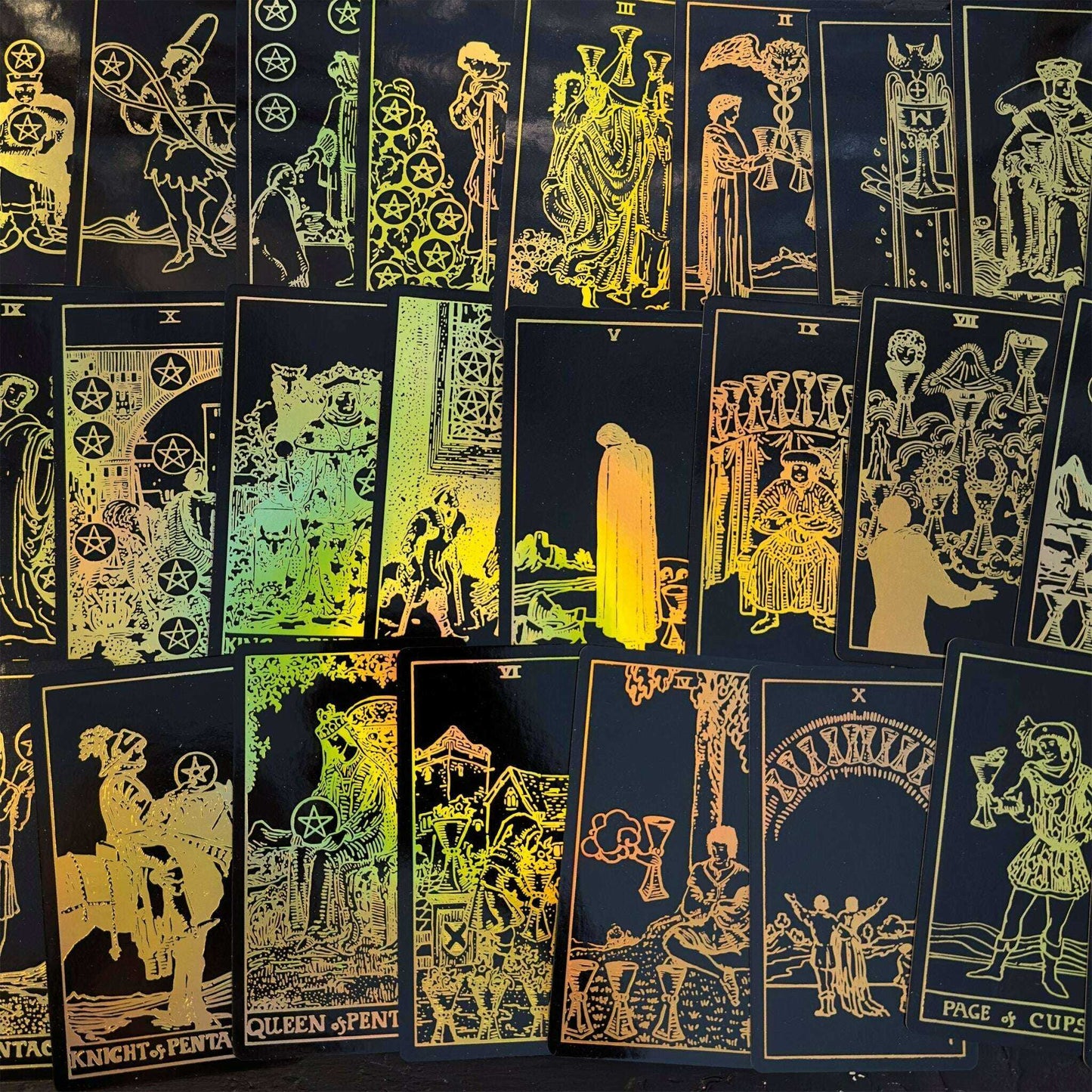 The Smith-Waite Tarot Cards - Gold Rainbow Foil Adults