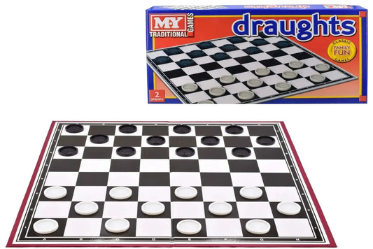 Traditional Draughts Classic Family Game For 2 Players Toys & Games > Games > Board Games
