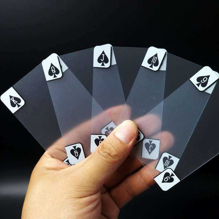 Transparent Plastic Poker Cards for Ultimate Game Night Fun Home & Garden