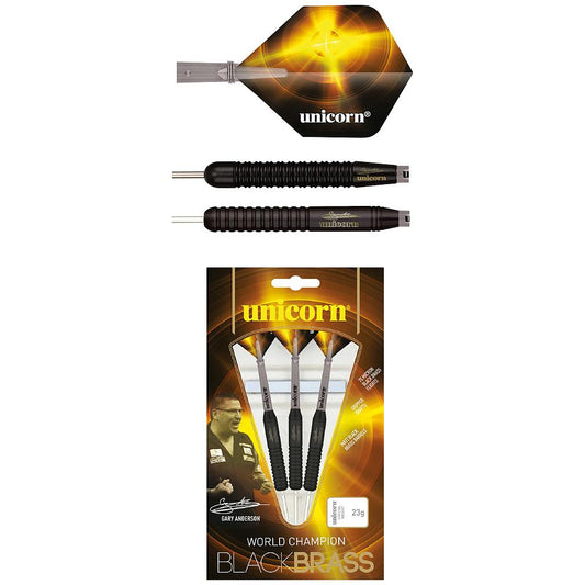 Unicorn Gary Anderson Black Brass Darts Sporting Goods