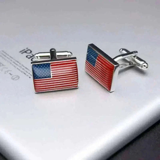 United States Flag Cufflinks for Stylish Patriotism Cufflinks