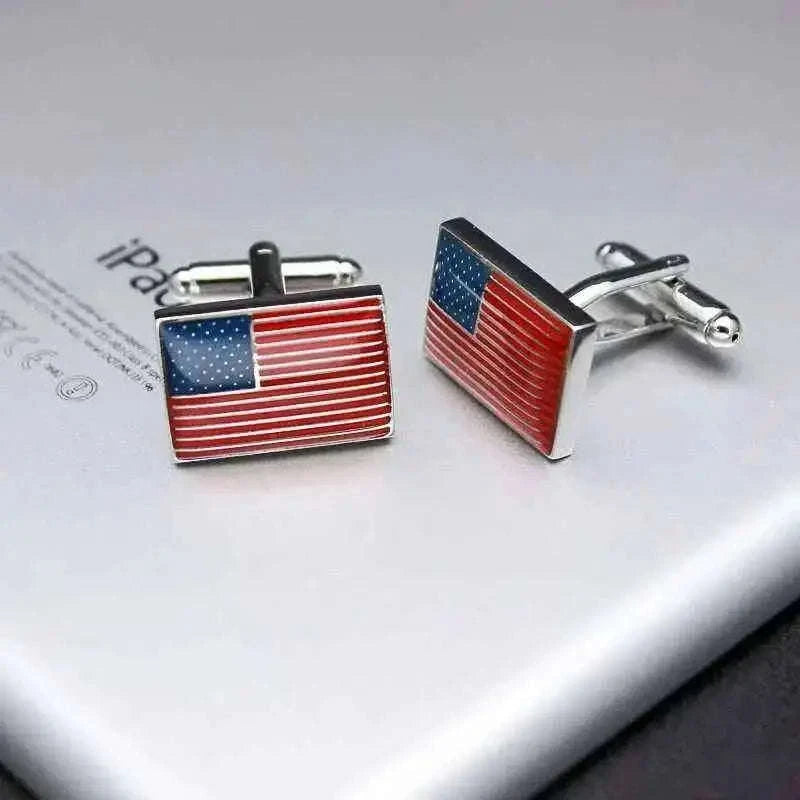 United States Flag Cufflinks for Stylish Patriotism Cufflinks