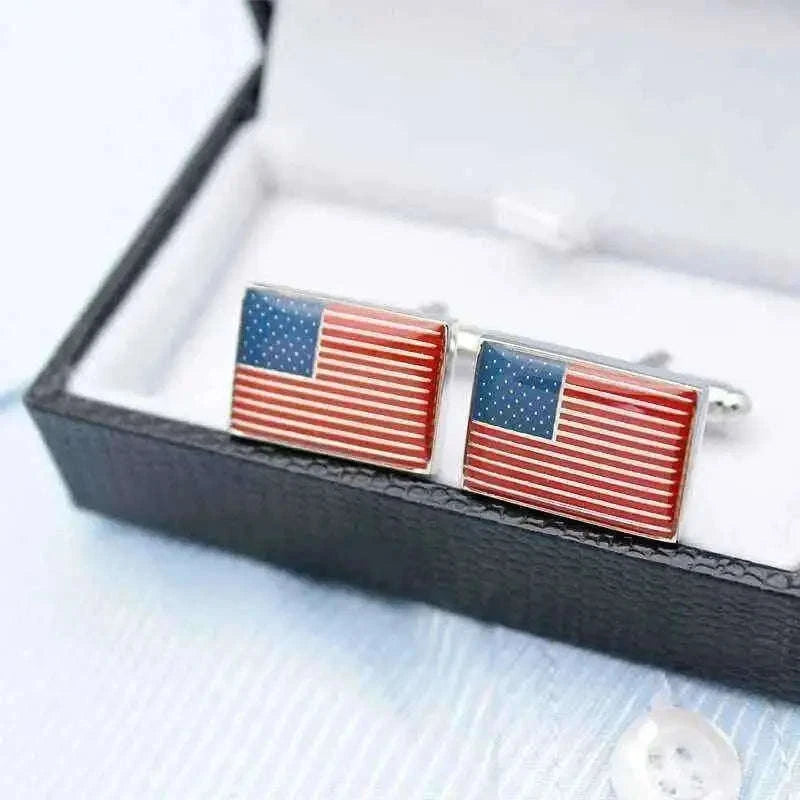 United States Flag Cufflinks for Stylish Patriotism Cufflinks