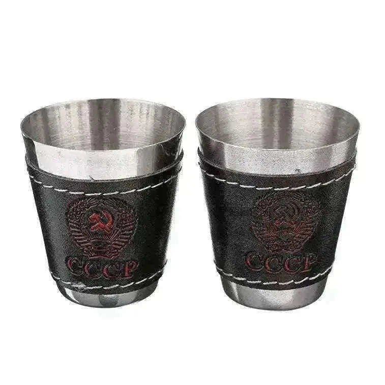USSR Flask Set - Ultimate Vintage Vodka Experience Home & Garden