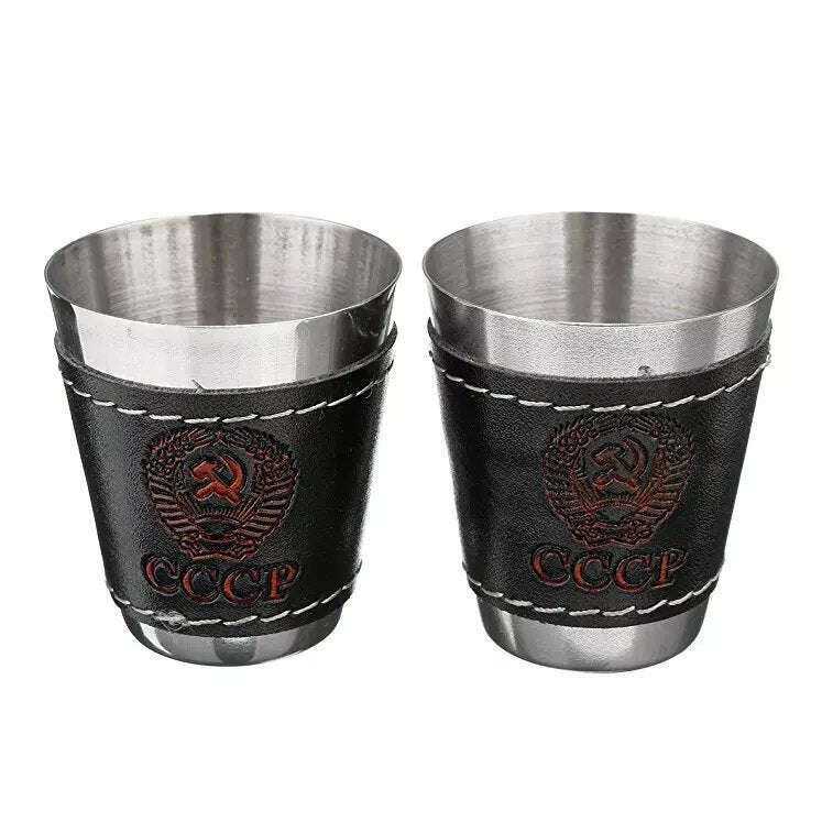 USSR Flask Set - Ultimate Vintage Vodka Experience Home & Garden