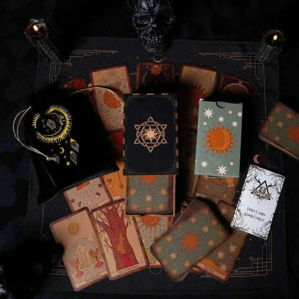Velvet Tarot Cards Bag Black and Gold for Elegant Card Protection and Storage Default Title Adults