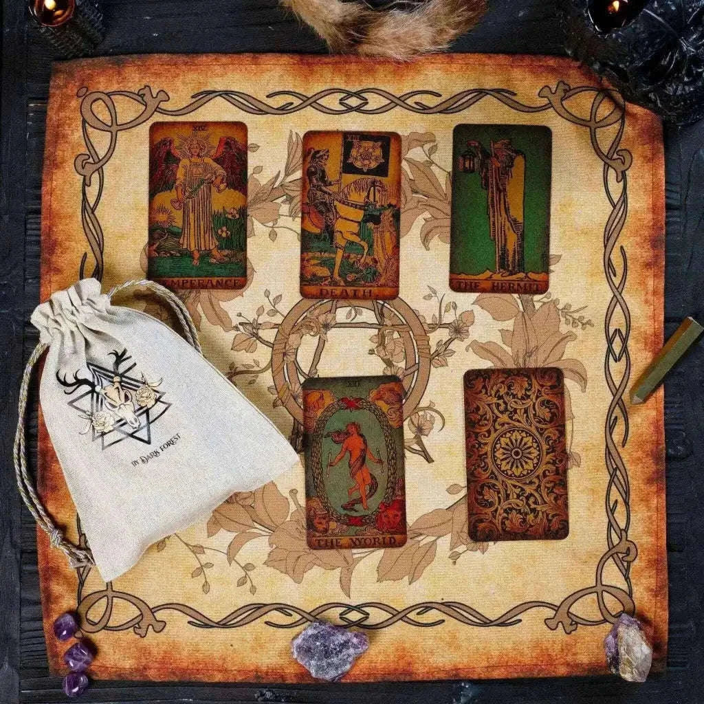Vintage Bag for Tarot Cards - Perfect Vintage Tarot Card Bag Religious