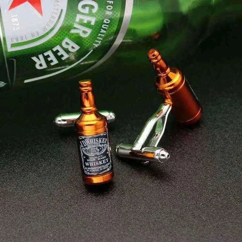 Whisky Bottle Cufflinks - Stylish Accessory for Whisky Enthusiasts Cufflinks