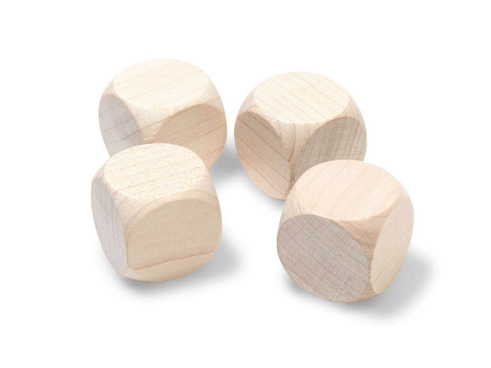 Wooden Blank Dice - Unpainted Beech Arts and Crafts Blanks Adults